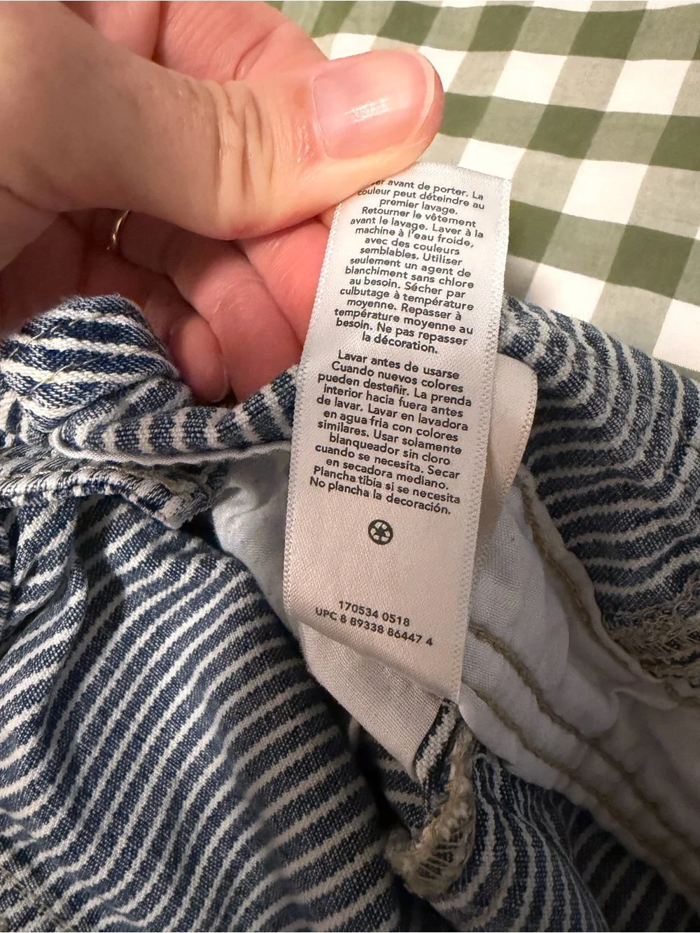 OshKosh B'gosh Blue and White Striped Kids Overalls